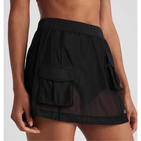 ALO Yoga Black Mini Skirt - Picture 1 of 4